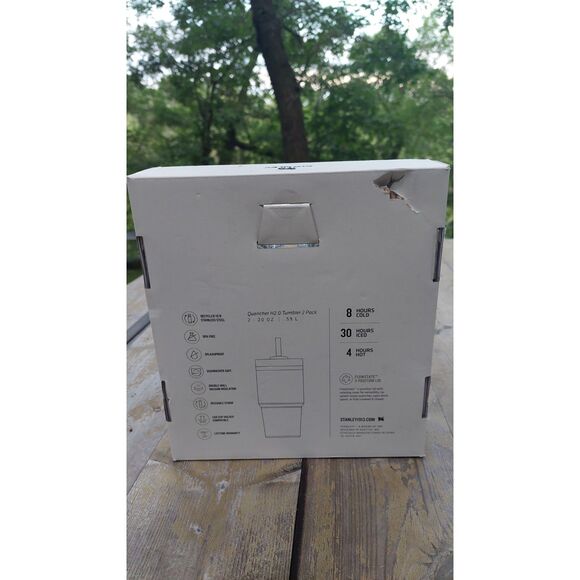 Stanley Quencher H2.0 Tumbler 2 Pack Two 20 oz Abstract Geo / Electric Yellow - Picture 4 of 5